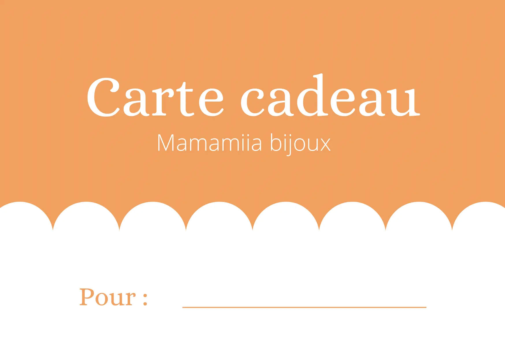 Carte cadeau Mamamiia Bijoux Mamamiia bijoux